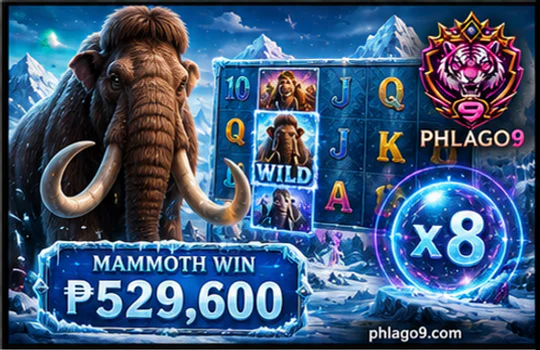 PHLAGO mobile slot controls with spin, information, sound, stop, and exit zones